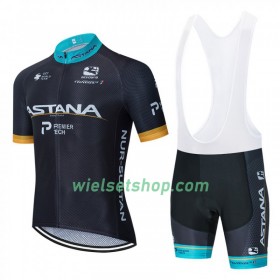 Fietskleding (Fietsshirt + Korte Koersbroek) 2020 Astana Pro Team N002